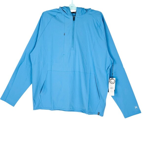 Kenneth Cole Golf Water Resistant 1/4 Zip Hoodie Anorak Jacket Sz L Lightweight - Picture 3 of 12